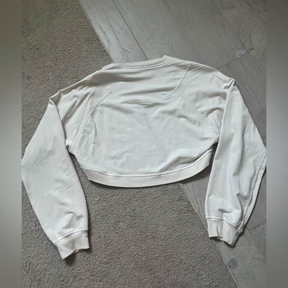 LULULEMON FRENCH TERRY LONG SLEEVE SHRUG  BONE - Picture 3 of 3